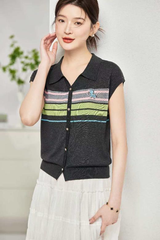 女装26春夏新品反领天丝飞袖衫2290-20570 商品图1