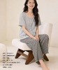 TZ竹纤维女士圆领开衫短袖长裤家居套2412 商品缩略图2