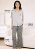 TZ竹纤维女士圆领开衫短袖长裤家居套2412 商品缩略图3