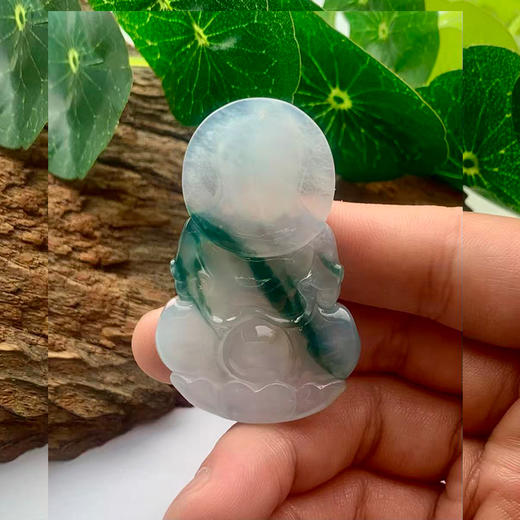 派瑞翡翠 翡翠观音 糯种 飘花 商品图2