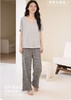 TZ竹纤维女士圆领开衫短袖长裤家居套2412 商品缩略图0