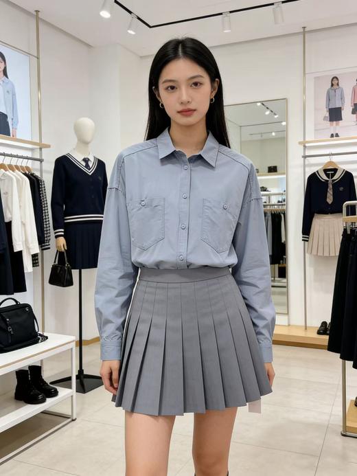 418良粉节|2026 活动爆款 春季推荐2026→【自营】古泥品牌7500（蓝） 棉➕再生纤维衬衫-喜出 商品图1