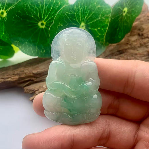 派瑞翡翠 翡翠观音 糯种 绿色 商品图1