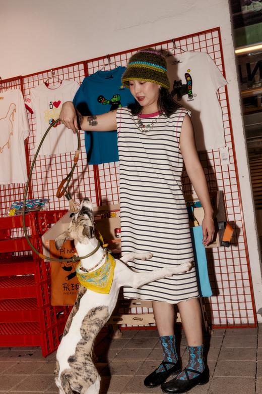 可拆卸垫肩懒人连衣裙 商品图0