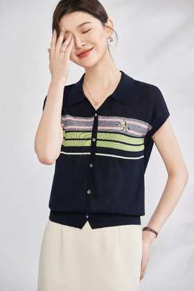 女装26春夏新品反领天丝飞袖衫2290-20570