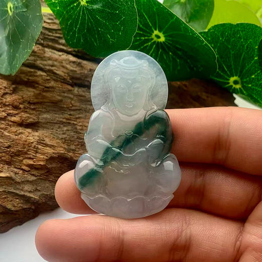 派瑞翡翠 翡翠观音 糯种 飘花 商品图1