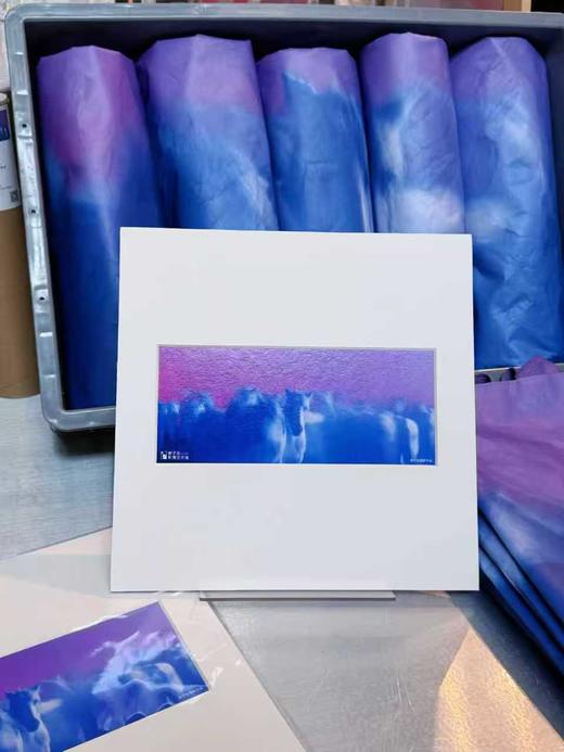 粉蓝马001版画 商品图0