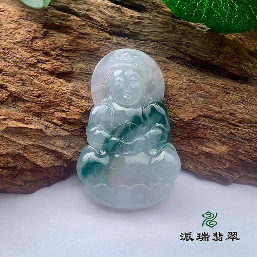 派瑞翡翠 翡翠观音 糯种 飘花 商品图0