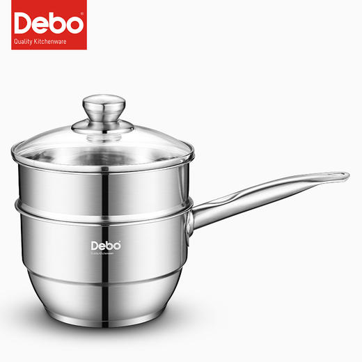 Debo德铂-卡贝尔多用锅1.6L 蒸炖煮一锅多用（配玻璃锅盖、蒸片、蒸格） 商品图4