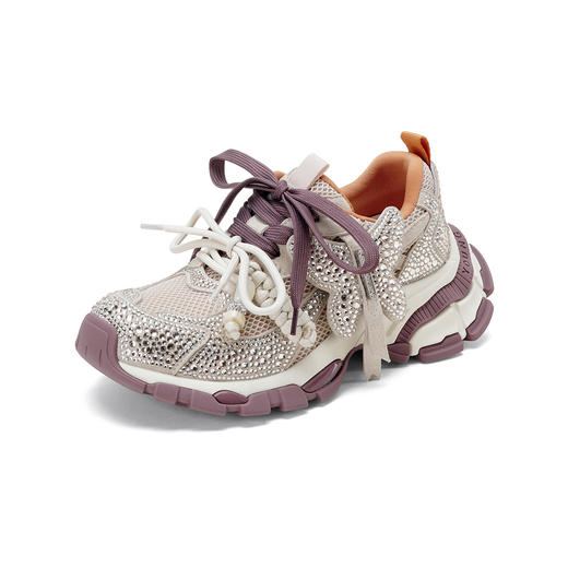 Westory2026年春季厚底老爹鞋透气运动鞋休闲系带深口鞋W26AM51161 商品图8