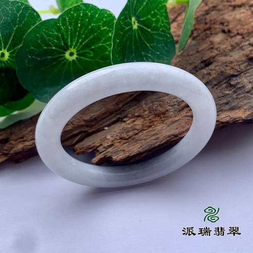 派瑞翡翠 翡翠手镯 糯种 绿色 飘花 商品图0