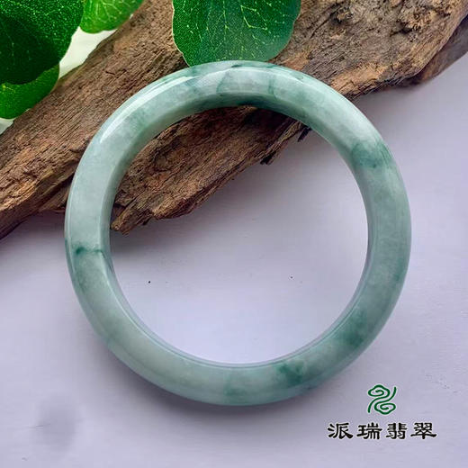 派瑞翡翠 翡翠手镯 糯种 飘花 商品图1