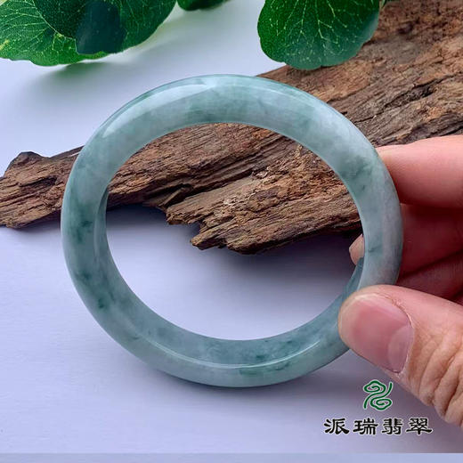 派瑞翡翠 翡翠手镯 糯种 绿色 飘花 商品图1