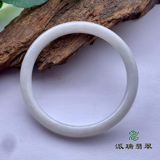 派瑞翡翠 翡翠手镯 糯种 白色 商品图2