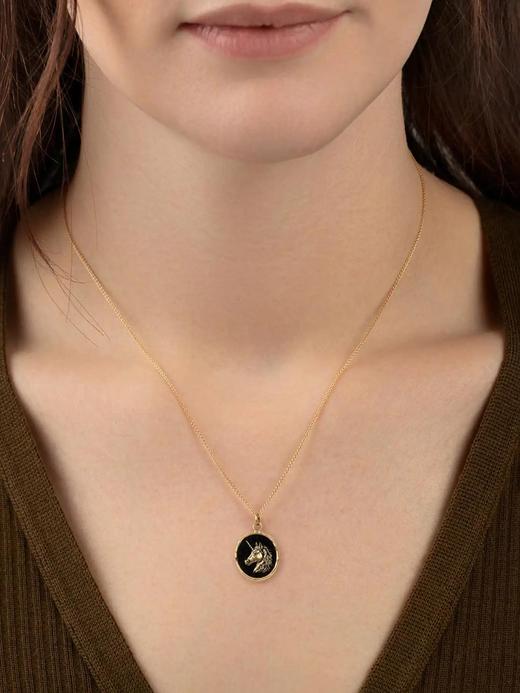 订购5周到｜Pyrrha-Unicorn-独角兽 14K黄金 项链［加拿大设计师］ 商品图0