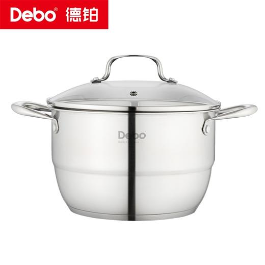 Debo德铂-康拉德汤锅3.8L 能煮善蒸合二为一（配玻璃锅盖、蒸片） 商品图4