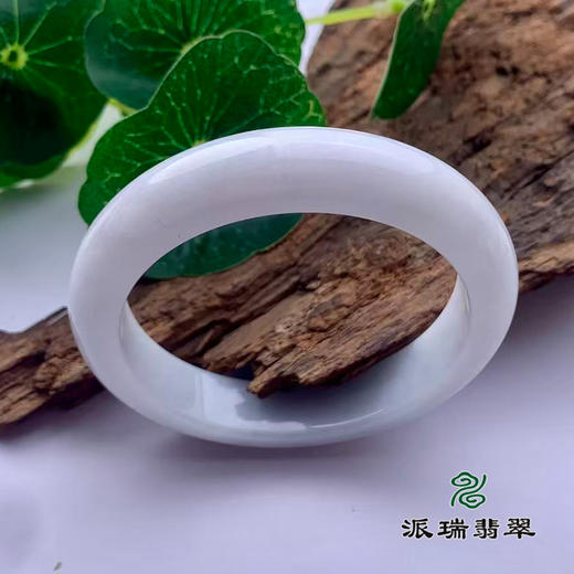 派瑞翡翠 翡翠手镯 糯种 白色 商品图0