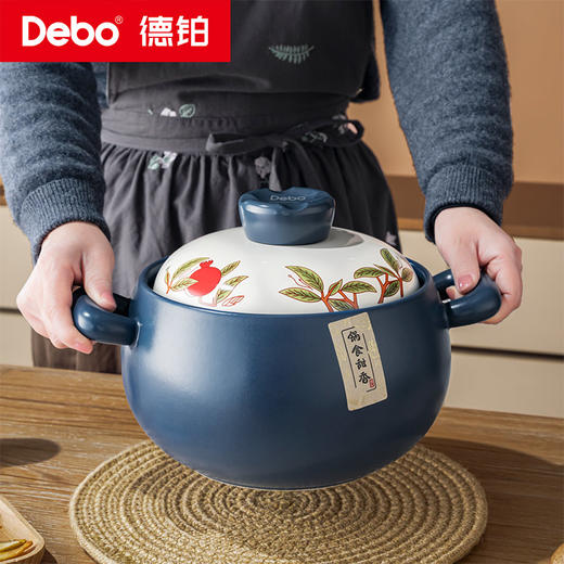 Debo德铂-菲力克斯砂锅4L 养生陶瓷砂锅 天然好味道 商品图2