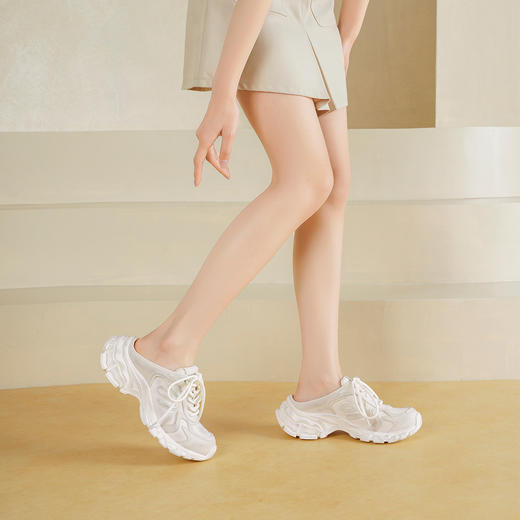 Westory2026年春季厚底运动穆勒拖脏脏鞋休闲运动鞋老爹鞋W26AM51141 商品图4