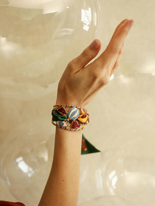 订购8周到｜AN-NEE-BOUM Neutre-星象图腾 气球 4cm 丝巾手镯［法国设计师］ 商品图1