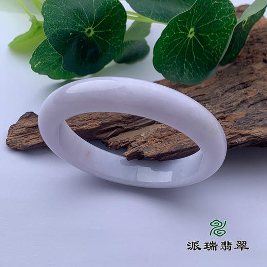 派瑞翡翠 翡翠手镯 糯种 白色 商品图0