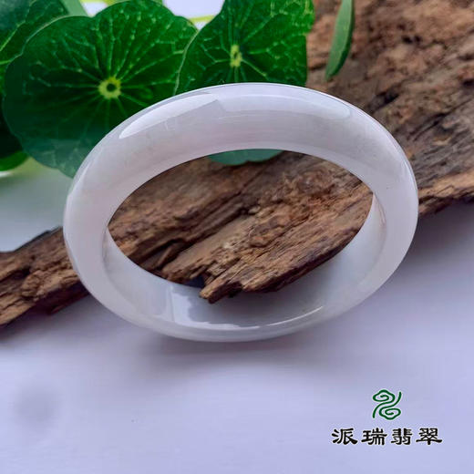 派瑞翡翠 翡翠手镯 糯种 白色 商品图0