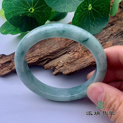 派瑞翡翠 翡翠手镯 糯种 绿色 飘花 商品图1