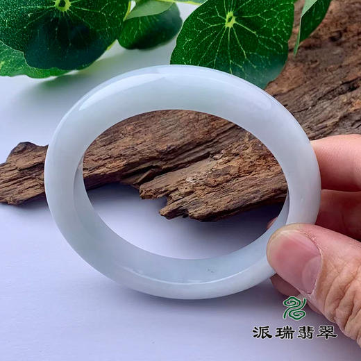 派瑞翡翠 翡翠手镯 糯种 白色 商品图1