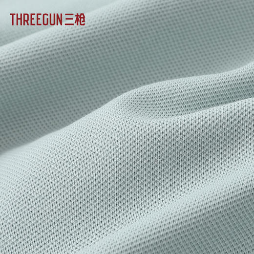 Threegun三枪 丝柔棉珠地海鸥领短袖男衫-T10010A01 商品图5