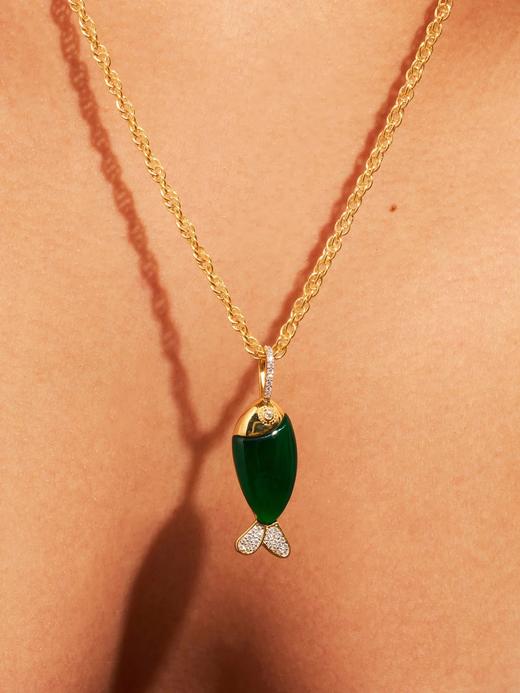 订购6周到｜Be Maad-FISH-鱼形 绿色 玛瑙 项链［法国设计师］ 商品图2