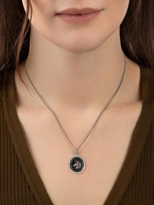 订购5周到｜Pyrrha-Unicorn-独角兽 黑色 项链［加拿大设计师］ 商品图0