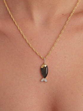 订购6周到｜Be Maad-FISH-鱼形 金耀石 项链［法国设计师］