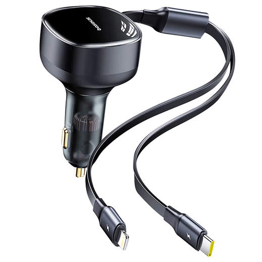 【京东热销8W+】倍思 途享伸缩车载充电器 一拖二 C+L30W 点烟器自带线 多协议闪充黑科技 商品图9