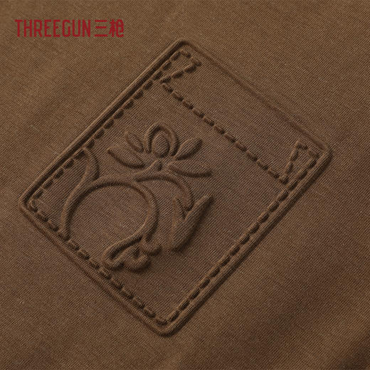 Threegun三枪 汉麻印花圆领短袖男衫-T20178A02 商品图4