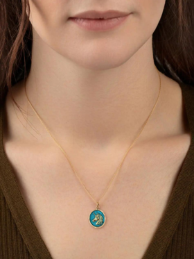 订购5周到｜Pyrrha-Unicorn-True-独角兽 地中海蓝 项链［加拿大设计师］