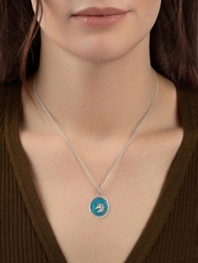 订购5周到｜Pyrrha-Unicorn Talisman-独角兽 卡普里蓝 项链［加拿大设计师］