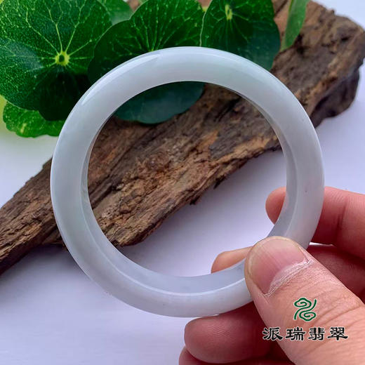 派瑞翡翠 翡翠手镯 糯种 白色 商品图2
