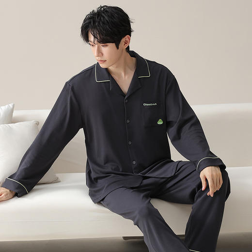 给先生的舒适感｜100% 棉男士睡衣 宽松透气抗起球ZXJJN2632 商品图0