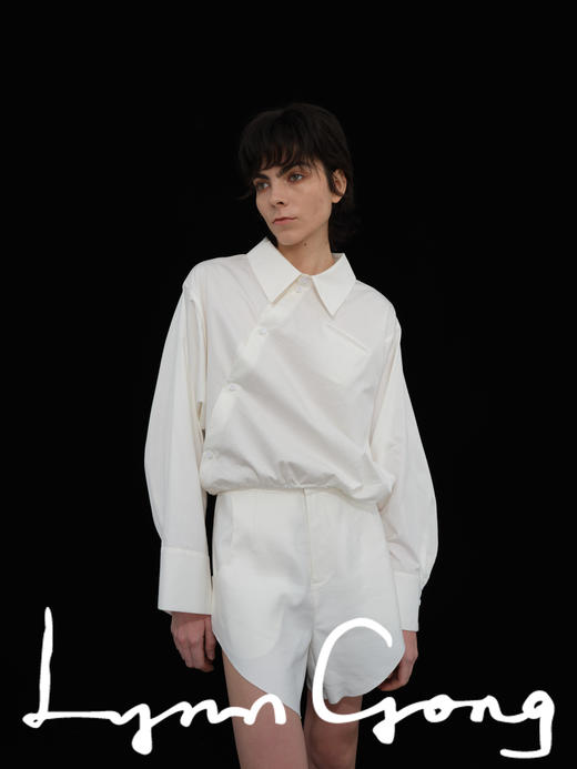 不对称层叠短衬衫 商品图0