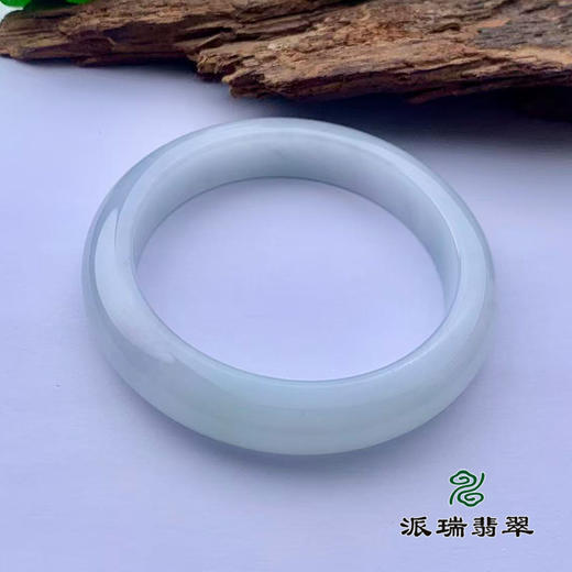 派瑞翡翠 翡翠手镯 糯种 白色 商品图3