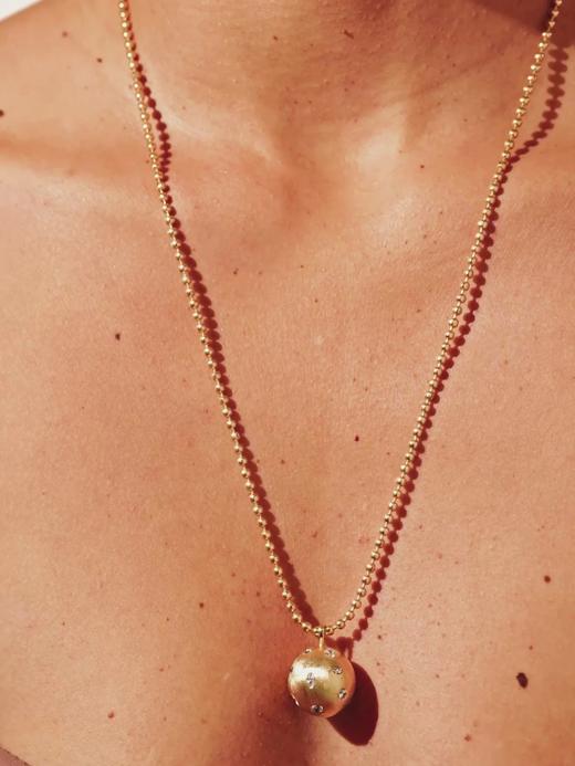 北京仓｜Be Maad-RIVIÈRE-金色 球形 白色 锆石 项链［法国设计师］ 商品图3