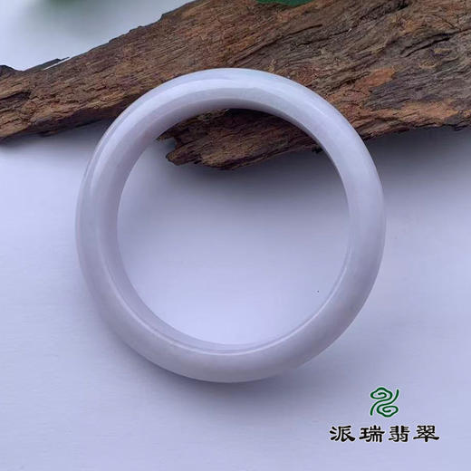 派瑞翡翠 翡翠手镯 糯种 白色 商品图2