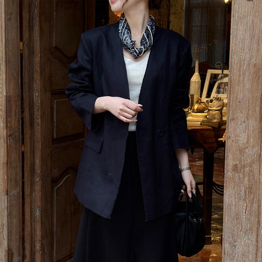 【预售7天】良木礼亚麻西装外套(1758F） 商品图0