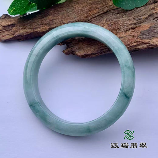 派瑞翡翠 翡翠手镯 糯种 绿色 飘花 商品图2