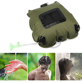 美国 太阳能淋浴包 户外便携太阳能热水袋野外洗澡水袋