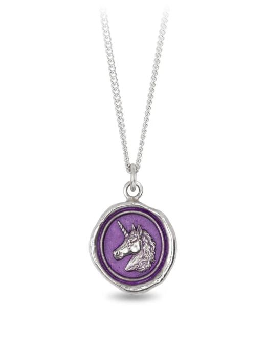 订购5周到｜Pyrrha-Unicorn Talisman-独角兽 紫罗兰 项链［加拿大设计师］ 商品图1