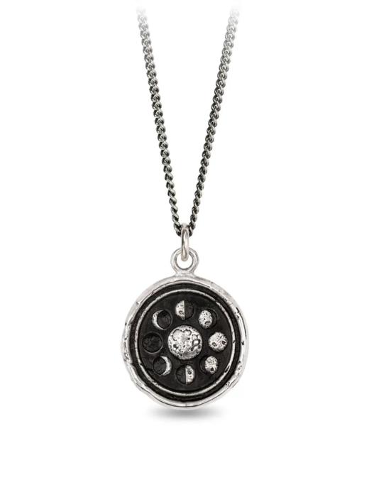 订购5周到｜Pyrrha-Moon Phases-月相 黑银 古巴链 项链［加拿大设计师］ 商品图1