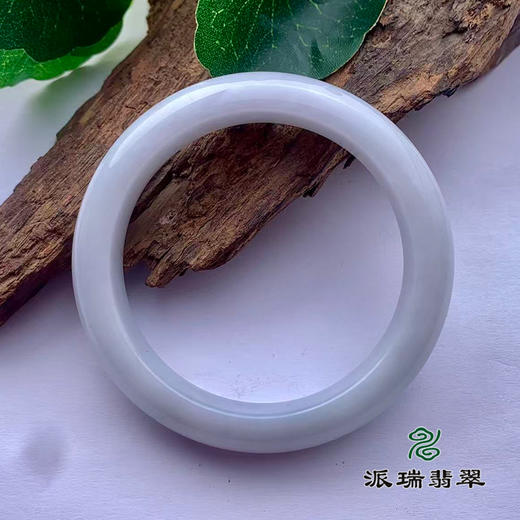 派瑞翡翠 翡翠手镯 糯种 白色 商品图1