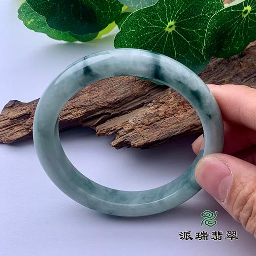 派瑞翡翠 翡翠手镯 糯种 绿色 飘花 商品图1