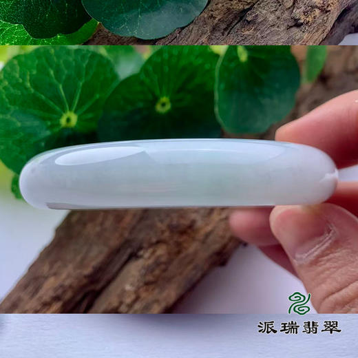 派瑞翡翠 翡翠手镯 糯种 白色 商品图3